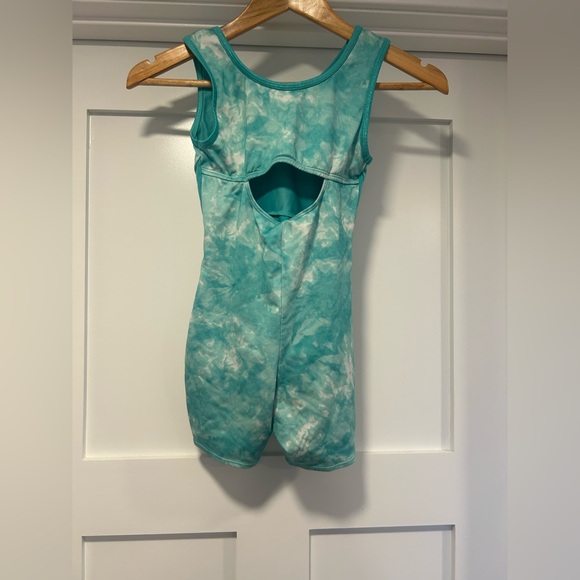 Cat & Jack Turquoise Sleeveless Gymnastic Romper - Picture 2 of 7